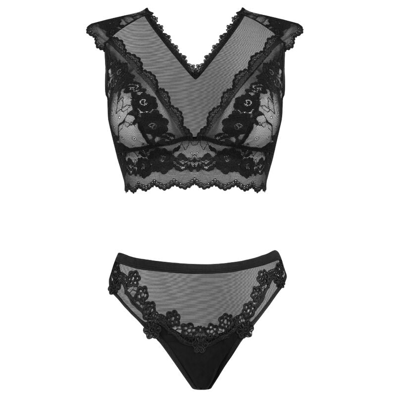 LIVCO CORSETTI FASHION - TIMOSAN LC 90631 SOUTIEN-GORGE + CULOTTE NOIR L/XL