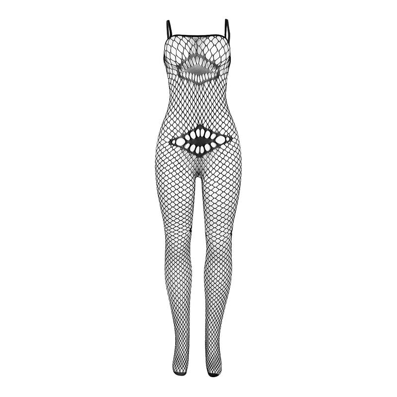 SUBBLIME - 952112 BODYSTOCKING RESILLE AVEC DETAILS SUR LA POITRINE ET LE VENTRE NOIR TAILLE UNIQUE