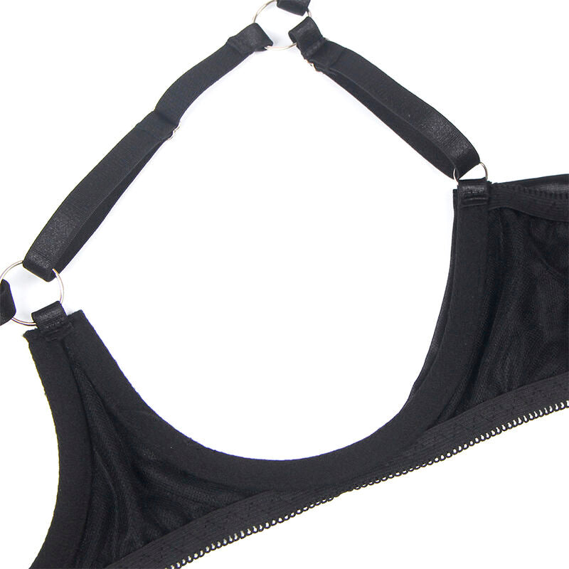 SUBBLIME - 955205 ENSEMBLE SOUTIEN-GORGE AVEC NŒUD NOIR RÉGLABLE L/XL