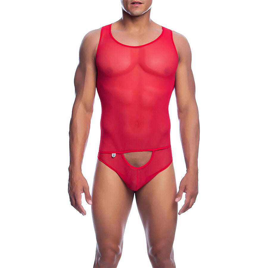 MOB - BODY TRANSPARENT ROUGE TAILLE L/XL