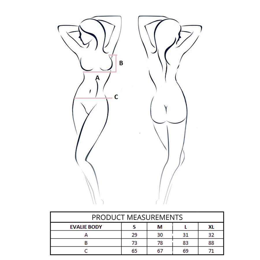 PASSION - BODY EVALIE ROUGE L/XL