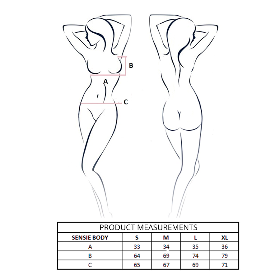 PASSION - SENSIE BODY NOIR L/XL